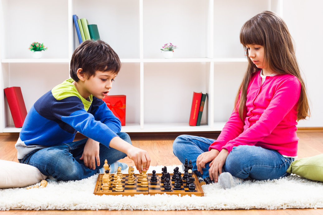 Children playing chess